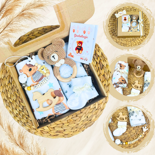 Zestaw Prezentowy dla Niemowlaka | Baby Box z Personalizacją | Planeta Mama