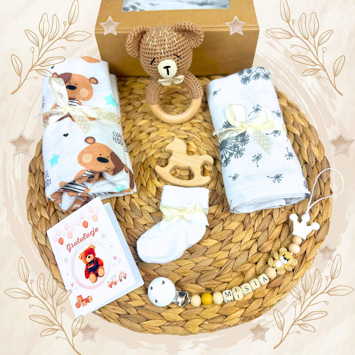Zestaw Prezentowy dla Niemowlaka | Baby Box z Personalizacją | Planeta Mama