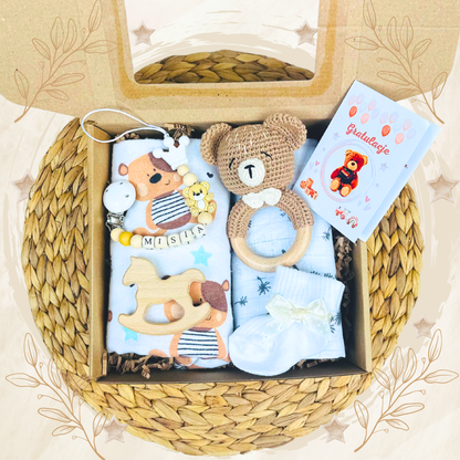 Zestaw Prezentowy dla Niemowlaka | Baby Box z Personalizacją | Planeta Mama